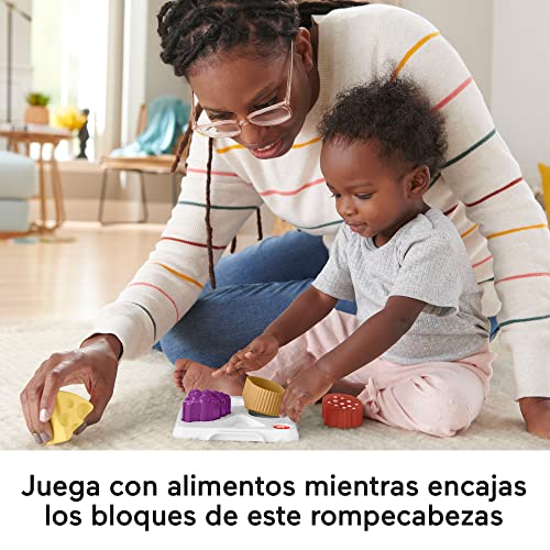 Fisher-Price Imaginación Kit de juego con vaso de smoothies, teléfono con luces y sonidos y puzzle de alimentos, juguete para bebés +1 año (Mattel HFJ95)