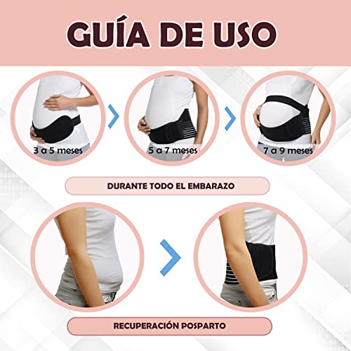 FITTOO Cinturón Embarazada Ajustable Banda de Maternidad Apoyo Faja de Premamá Transpirable para Espalda Pelvis Abdominals Mujeres (Beige, S)