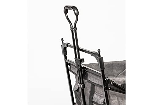 Folding handcart 'Piet Comfort' with brake, mixed grey tones