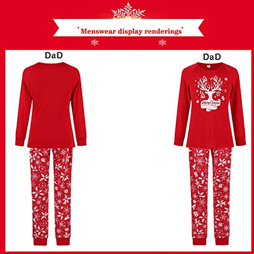 Fossen MuRope Pijamas Familiares Iguales de Reno, Pijamas de Navidad Familia Conjunto, Pijamas Mujer Hombre Niño Bebe Divertido Baratos Ropa de Dormir Invierno