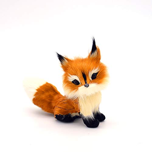 Fox adorable animal simulado Adornos Adornos creativo felpa Fox Fox Navidad Doll Doll para adultos y niños