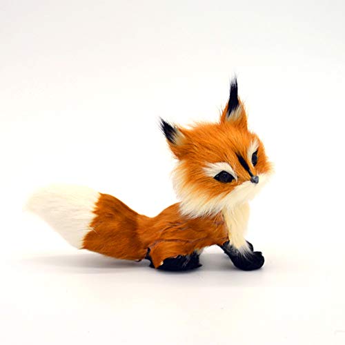 Fox adorable animal simulado Adornos Adornos creativo felpa Fox Fox Navidad Doll Doll para adultos y niños