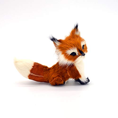 Fox adorable animal simulado Adornos Adornos creativo felpa Fox Fox Navidad Doll Doll para adultos y niños