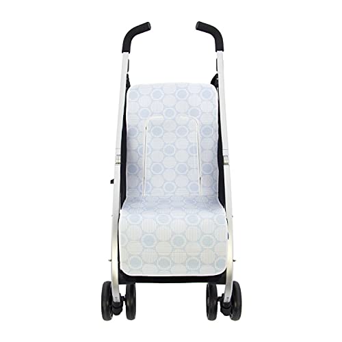 Funda de Verano Universal para Silla Paseo Ligera Rosy Fuentes-Colchoneta para Silla Ligera-Transpirable-Compatible con Maclaren, Bugaboo Bee, Cibex, etc. 0-celeste