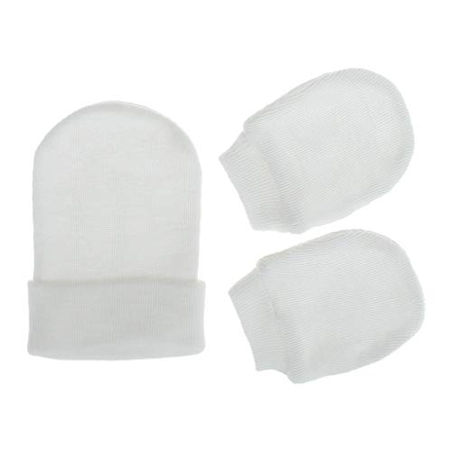 geneic Bebé recién nacido gorras manoplas para bebé niñas conjunto hospital sombrero gorrita bebé gorros guantes guantes