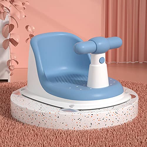 Generic Cojín para bañera, asiento para bañera de bebé y bebé para sentarse, asiento para bañera de bebé, silla para ducha de bebé de 6 a 18 meses, Azul