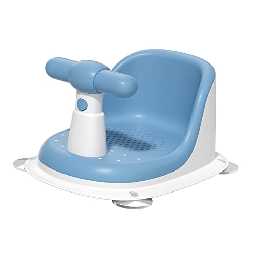 Generic Cojín para bañera, asiento para bañera de bebé y bebé para sentarse, asiento para bañera de bebé, silla para ducha de bebé de 6 a 18 meses, Azul