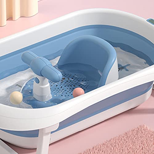 Generic Cojín para bañera, asiento para bañera de bebé y bebé para sentarse, asiento para bañera de bebé, silla para ducha de bebé de 6 a 18 meses, Azul