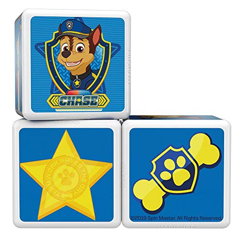 Geomag-GM079 Magicube Paw Patrol 079, Coche de policía de Chase, construcciones magnéticas, 5 Cubos (La Patrulla Canina) (GM079)