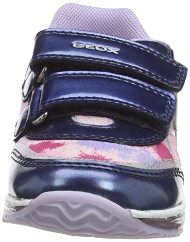 Geox B Todo Girl B, Zapatillas Bebé-Niños, Avio/Multicolor, 21 EU