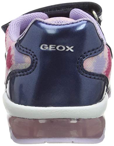 Geox B Todo Girl B, Zapatillas Bebé-Niños, Avio/Multicolor, 21 EU