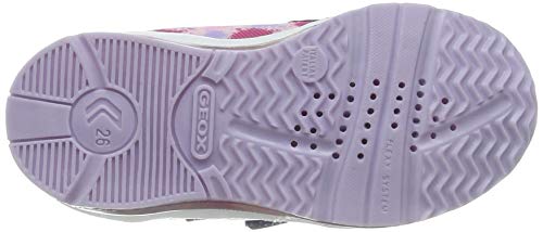 Geox B Todo Girl B, Zapatillas Bebé-Niños, Avio/Multicolor, 21 EU