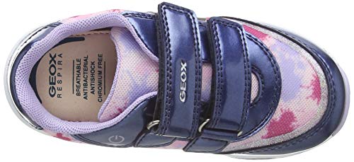 Geox B Todo Girl B, Zapatillas Bebé-Niños, Avio/Multicolor, 21 EU