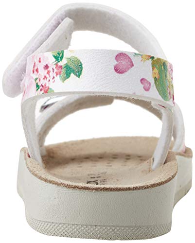 Geox J Sandal COSTAREI GI, Sandalia. Bebé-Niños, Blanco y Rosa, 25 EU