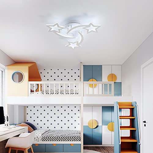 Goeco Lámpara de Techo LED, Plafón LED Moderna 40W 4500LM, para Sala de Estar Dormitorio Cuarto de los niños, Diámetro 54cm Luz Blanca Fria 6500K