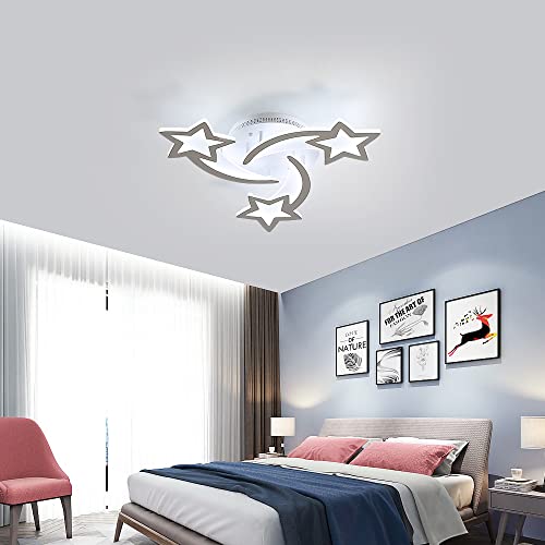 Goeco Lámpara de Techo LED, Plafón LED Moderna 40W 4500LM, para Sala de Estar Dormitorio Cuarto de los niños, Diámetro 54cm Luz Blanca Fria 6500K