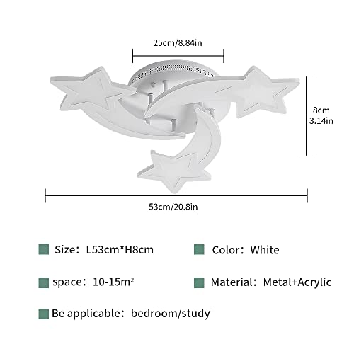 Goeco Lámpara de Techo LED, Plafón LED Moderna 40W 4500LM, para Sala de Estar Dormitorio Cuarto de los niños, Diámetro 54cm Luz Blanca Fria 6500K