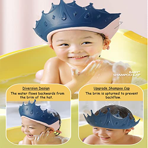 Gorro de Baño para Bebés,Gorra de Ducha para Bebé Impermeable,Gorro de Ducha Bebé,Sombrero de champú de baño Ajustable,Gorro de ducha infantil para protección de ojos, oídos y cara.