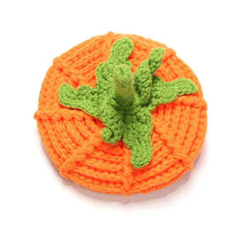 Hillento bebé Tejer Sombreros de Calabaza, Calabaza recién Nacidos de Punto de Lana Unisex Beanie Baby Sombreros del Ganchillo para Las Tapas de Halloween, Sombrero de Apoyo de la fotografía