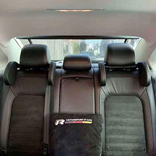 HommyFine Reposacabezas Coche con Barra Deslizante Ajustable, Cuello Almohada de Viaje para Asiento de Automóvil para Adultos y Niños Negro(Tercera Generación)