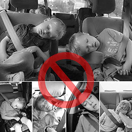 HommyFine Reposacabezas Coche con Barra Deslizante Ajustable, Cuello Almohada de Viaje para Asiento de Automóvil para Adultos y Niños Negro(Tercera Generación)