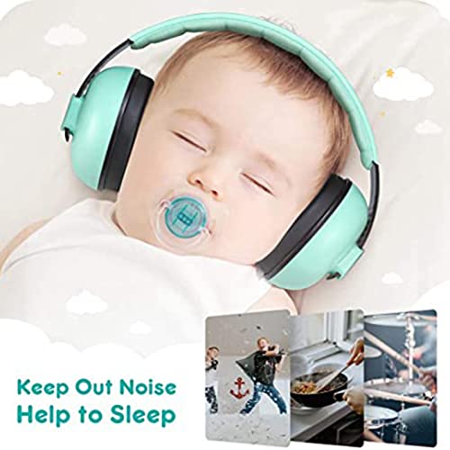 Huachaoxiang Protector De Audición Niño Bebé, Protección contra Ruidos Auriculares Niños 25 DB NRR Ruido Reducción Auricular Bajo Peso para Bebé 0-36 Meses Niños Mujer Adulta,Amarillo