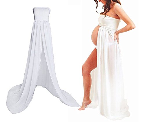 huateng Vestido de Maternidad de Las Mujeres Sexy Embarazada fotografía Props Studio Vestidos de Gasa, Mujeres Embarazadas