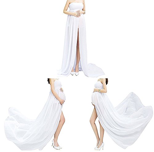 huateng Vestido de Maternidad de Las Mujeres Sexy Embarazada fotografía Props Studio Vestidos de Gasa, Mujeres Embarazadas