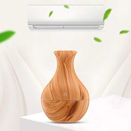 Humidificador Hogar humidificador ultrasónico mujeres embarazadas bebé Silencio colorido aromaterapia de madera del grano de purificación de aire aerosol pequeño dormitorio Oficina portátil humidifica