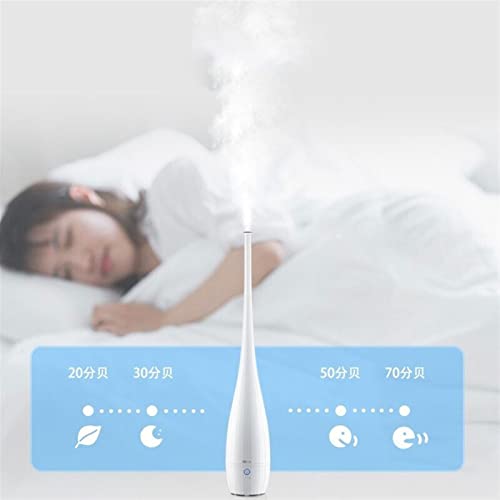 Humidificador Humidificador de dormitorio Humidificador 4L Humidificador de alta capacidad Mute Humidificador de suelo Difusor de aceite, apagado automático, control de la perilla, blanco Para dormito