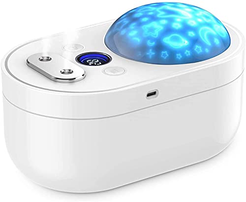 Humidificador ultrasónico portátil con Explorador de luz de Inicio, 1000 ml, Aerosoles Dobles, humidificador de Placa de Mesa para la Oficina en casa del Dormitorio del bebé