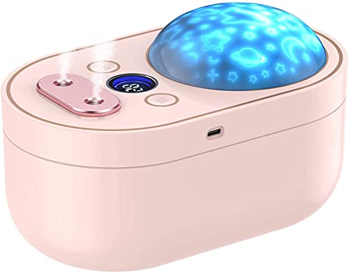 Humidificador ultrasónico portátil con Explorador de luz de Inicio, 1000 ml, Aerosoles Dobles, humidificador de Placa de Mesa para la Oficina en casa del Dormitorio del bebé