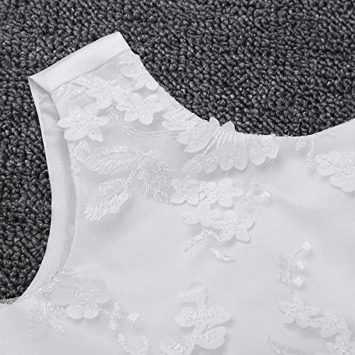 iiniim Vestido de Bautizo Bebé Niña Recién Nacido Vestido Blanco Brodado de Bautizo Boda Princesa Tutú Bowknot Traje de Bautizo Fiesta Ceremonia Conjunto con Bragas 0-24 Meses Rosa 3-6 meses