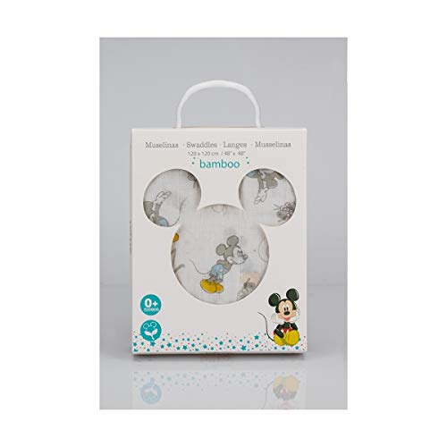 Interbaby Mk019 - Muselina Disney Mickey Counting Sheep Color Blanco