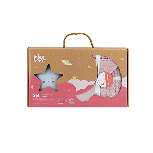 Interbaby Set Regalo Bebé: Manta burbuja rosa maquillaje y Lamparita