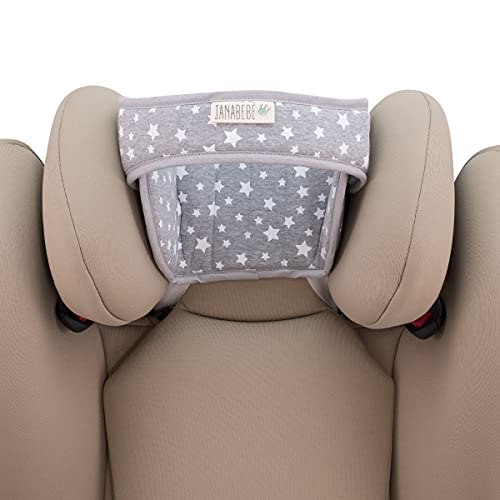 JANABEBE Soporte de Cabeza para Niños en Coche (White Star)