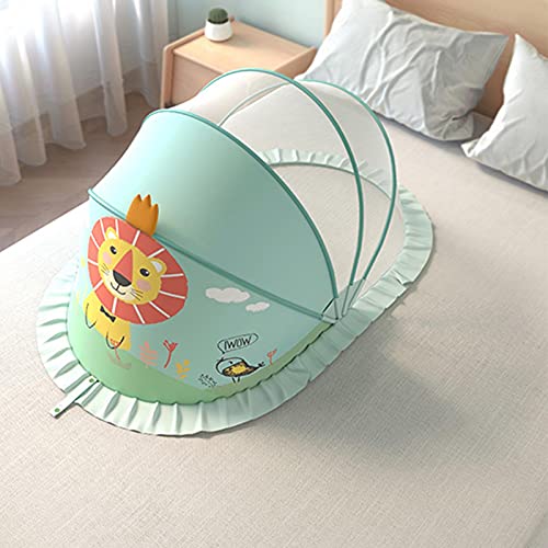 Jiaermei Travel Cot Baby - Tienda de playa para bebé, mosquitera plegable, portátil, juegos anti-UV 50+