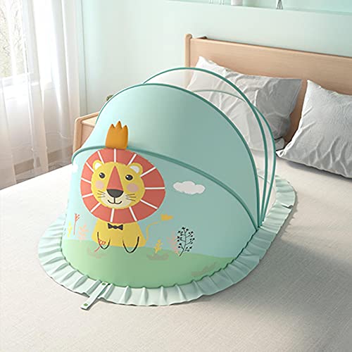 Jiaermei Travel Cot Baby - Tienda de playa para bebé, mosquitera plegable, portátil, juegos anti-UV 50+