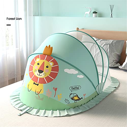 Jiaermei Travel Cot Baby - Tienda de playa para bebé, mosquitera plegable, portátil, juegos anti-UV 50+