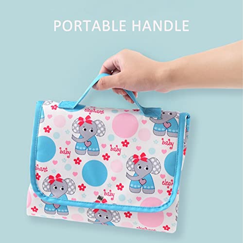 jingjia Cambiador De Viaje Portátil 90X47cm Cambiador De Viaje Impermeable Cambiador De Pañales Porta Pañales Cambiador Cambiador De Pañales Cambiador Infantil Colchoneta Plegable para Bebes