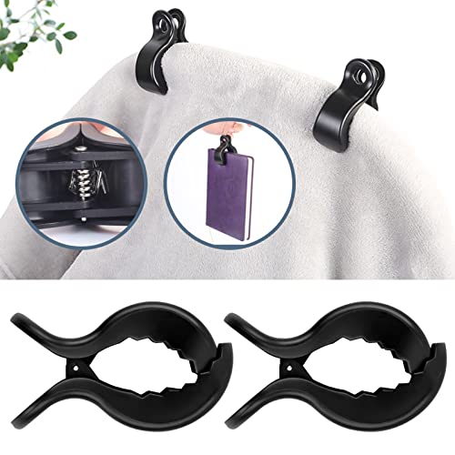 Jinlaili 4 Piezas Pinzas Universales para Cochecito, Clip de Cochecito el Plastico, Clip de Mantas para Cochecito, Accesorios de Cochecito, Pinzas de Cochecito para Fijar Juguetes Mantas Bolsas, Negro