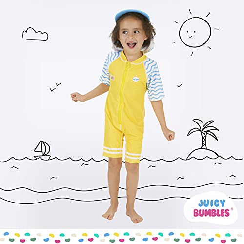 Juicy Bumbles Bañador Bebe Niño - Traje de Baño con Protección Solar Anti UV de Una Pieza para Bebés y Niños Pequeños - Traje de Mangas Cortas UPF50 + Sol 1-2 Años