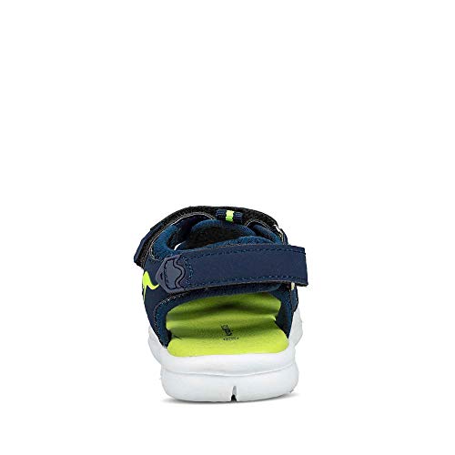 KangaROOS K-Mini, Sandalias Unisex bebé, Azul (Dk Navy/Lime 4054), 25 EU