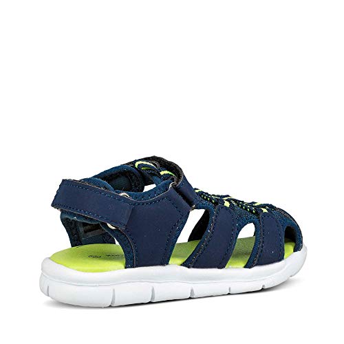 KangaROOS K-Mini, Sandalias Unisex bebé, Azul (Dk Navy/Lime 4054), 25 EU