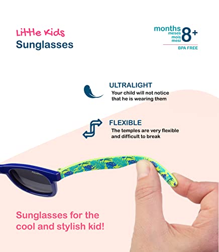 Kiddus Gafas de sol POLARIZADAS bebe, niño, niña. Con Patillas Flexibles. UV400 100% protección rayos UVA y UVB. Seguras, confortables y muy resistentes