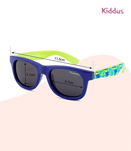 Kiddus Gafas de sol POLARIZADAS bebe, niño, niña. Con Patillas Flexibles. UV400 100% protección rayos UVA y UVB. Seguras, confortables y muy resistentes