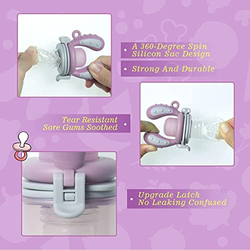 KidsMe Dispensador de comida de frutas para bebés – Alimento de silicona para niños pequeños, sin BPA, accesorios de alimentación para bebés de 4 a 24 meses