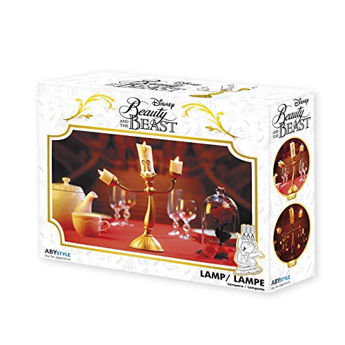 La Bella y La Bestia Lumière Lamp Unisex Lámpara de mesa Dorado, Todavia Desconocido,