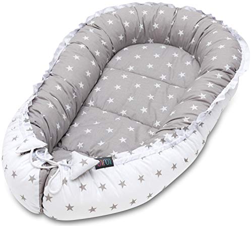 Lajlo - Cojín Nido Portatil l Reductor de Cuna l Almohada para Bebes l Cama para Recien Nacidos l Accesorios Bebe l Protector de Carro