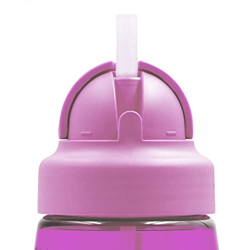 Laken OBY Niños Botella Infantil de Tritan, Tapón OBY con Pajita 0,45L Rosa